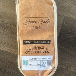 Bruce Bolt Premium Cabretta Leather Golf Gloves - Small, Mint